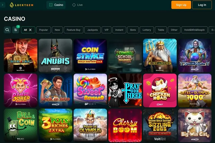 Luckygem Casino – Speel slots en live spellen met echt geld image 3